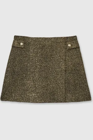 Reiss Elilah Metallisk Knit Wrap Mini Nederdele34