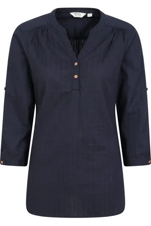 Mountain Warehouse Womens Relaxed Fit Petra 3/4 Sleeve 100% Cotton Shirt42