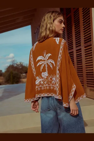 Next Embroidered Short Kimono Cover-Upsmall