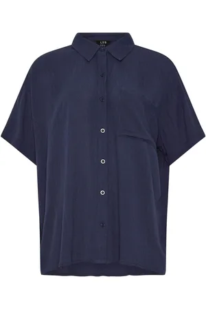 Long Tall Sally Crinkle Short Sleeve 100% Cotton Shirt42høj