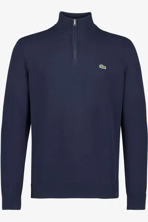 Lacoste 100% Cotton Quarter Zip TrøjeL Reg