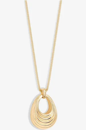 Jon Richard Polished Ridged Long Pendanten