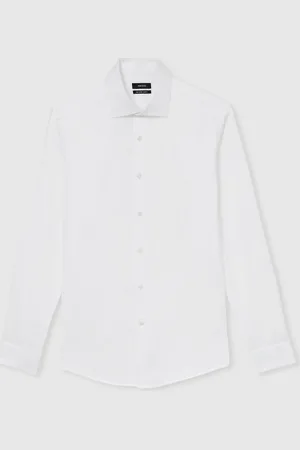 Reiss Remote Double Cuff Slim Fit Cotton-Sateen SkjorterStor