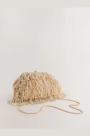 Next Fringe Beaded Clutch Bagen