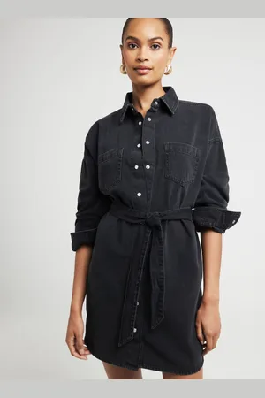 River Island Mini Bælte Denim 100% Bomuld Skjortekjole40