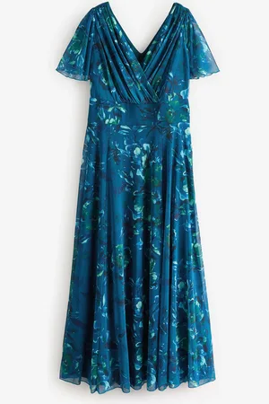 Scarlett & Jo Isabelle Winter Tryk Float Sleeve Maxikjole54