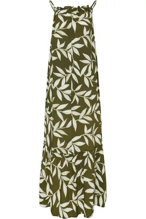 Long Tall Sally Leaf Halterneck Kjole36 Høj
