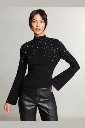 Lipsy London Hotfix Metallic Knitted Jumper42