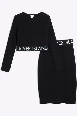 River Island Girls Ribbed Midi 100% Cotton Skirt Set9 - 10 år (134 - 140cm)