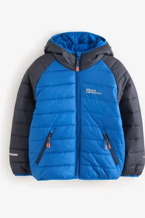 Jack Wolfskin Blå Zenon Color Block Polstret jakke11 - 12 år (146 - 152cm)