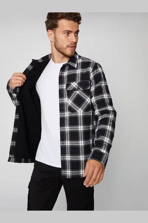 Threadbare 100% bomuld Check Teddystof foret ShacketM