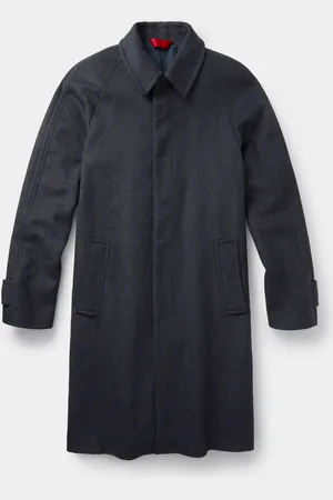 Aubin Blue Turville Wool Overcoatxlarge