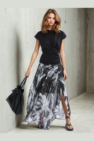 Religion Tanzanite Handkerchief Maxi Skirt42