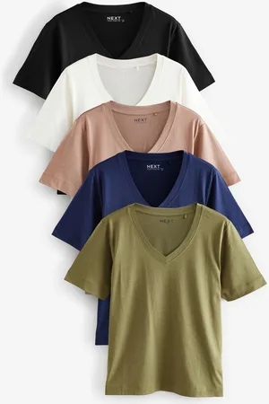 Next Cotton Modal Slouch T-Shirt 5 Pack