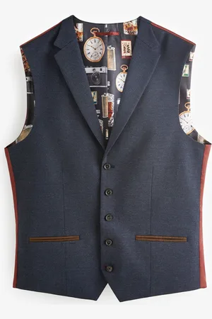 Next Normal pasform Sildeben Jakkesæt Vest54 Long (UK 44 L)