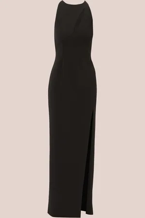 Adrianna Papell Aidan by Ærmeløs Strik Crepe Gown36