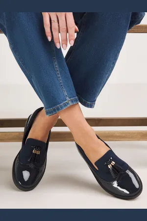 Simply Be Wide Fit Tassle Trim Slipper Cut Loafers