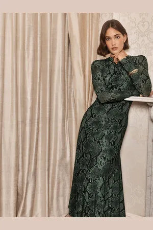 Forever New Tammy Asymmetrisk Hem Midi Kjole44