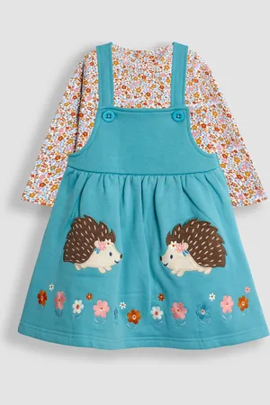 JoJo Maman Bébé Appliqué Pinafore Dress & Top Set12 - 18 måneder (80 - 86cm)