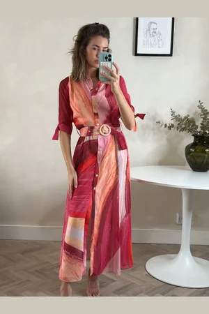 Style Cheat Daphne Belted Shirt Maxi Dress42