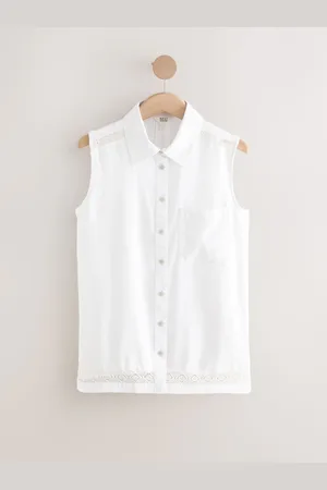 Next Sleeveless Shirt With Linen34