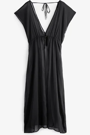 Boux Avenue Maxi Kaftan Beach Black Cover-UpXS