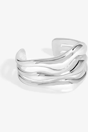 Jon Richard Multi Row Polished Cuff Braceleten