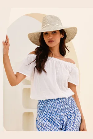 ASPIGA Ilana Frill Gauze 100% Organic Cotton Topxsmall
