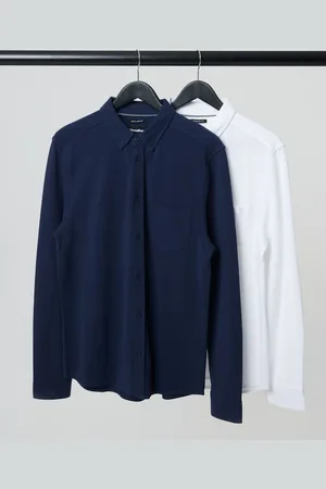 Threadbare Jersey Long Sleeve 100%Cotton Shirts 2PKXXL