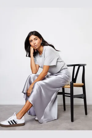 Threadbare Maxi Satin Slip Skirt36