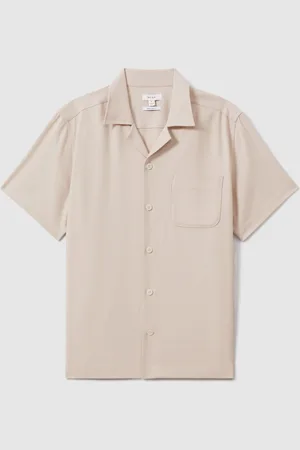 Reiss Nitus Herringbone Cuban Krave SkjorterS