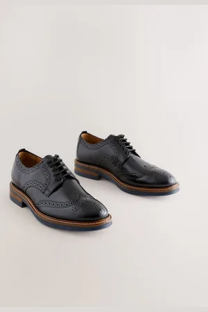 Next Læder kontrastsål Chunky Broguesko sko