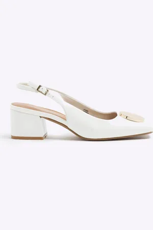 River Island Block Heel Court Shoes