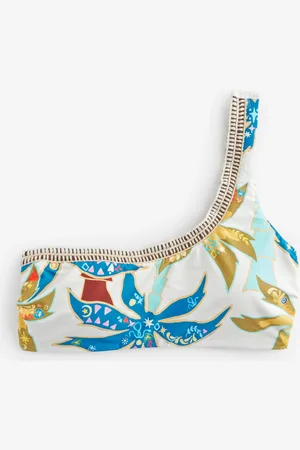 Never Fully Dressed Palm One Shoulder Bikini Top