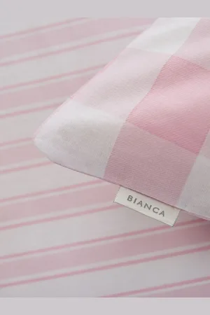 Bianca Cotton Check and Stripe Fitted SheetSingle