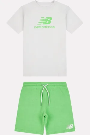 New Balance Drenge stablet logo 100% bomuld T-shirt og shorts