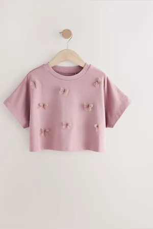 Next 100% Cotton Boxy Bows T-Shirt (3-16yrs)9 år (134cm)
