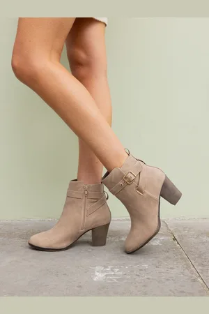 Novo Jayda Buckle Detail Heeled Boots