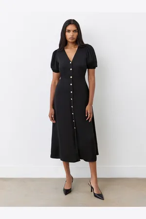 Finery London Kimberley Crepe Long Sleeve Midi Dress42