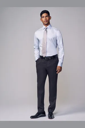 Next Slim Fit Signature Long Sleeve 100% Cotton Shirt With Cutaway Collar46cm R (UK 18 R)