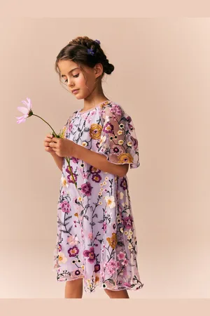 Next Embroidered Angel Sleeve Occasion Dress (3-16yrs)15 år (170cm)
