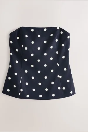 Next Polka Dot Bandeau Top with Linen42