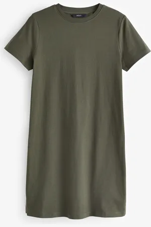 Next 100% Cotton Crew Neck Short Sleeve T-Shirt Dress40
