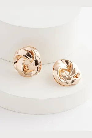 Next Statement Swirl Button Earrings Made With Recycled IronEn