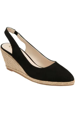 Lotus Sling Back Wedge Espadrille Shoes