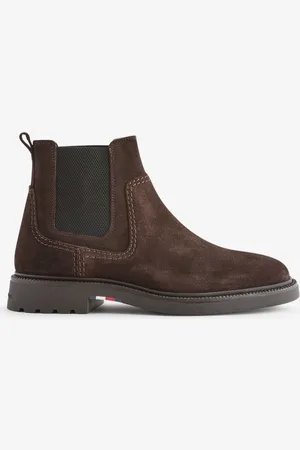 Tommy Hilfiger Comfort Suede Chelsea Brown Boots