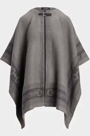 Ralph Lauren Grey Wool Blend PonchoEn