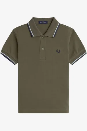 Fred Perry Kids Green 100% Cotton Twin Tipped Polo Shirt4 - 5 år (104 - 110cm)