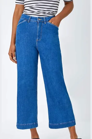 Roman Wide Leg Stretch Denim Culottes44