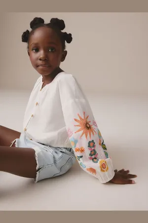 Next Embroidered 100% Cotton Blouse (3-16yrs)134140cm
